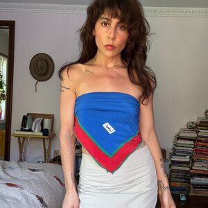 Yves Saint Laurent vintage Colorblock Silk Scarf
